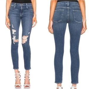Frame Denim Le High Skinny Jeans High Rise Ankle Distressed Seeley 29